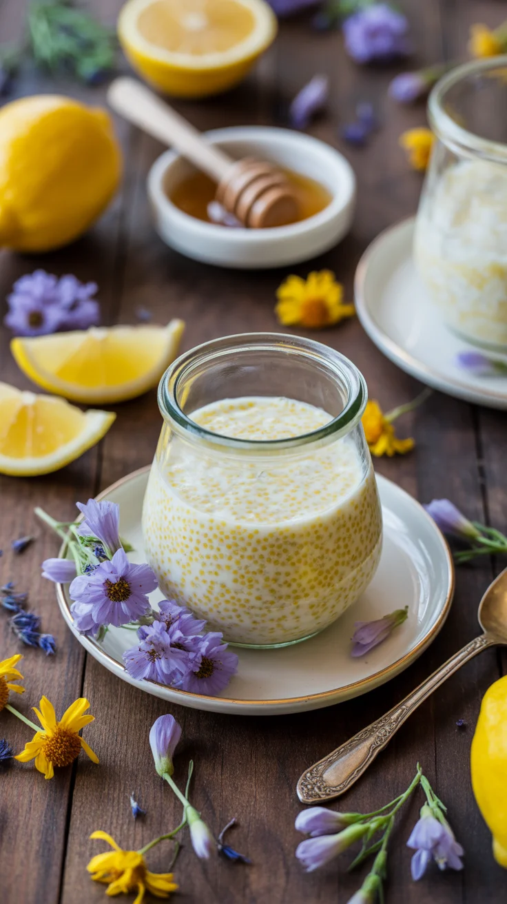 Kefir & Saffron Lemon Chia Pudding
