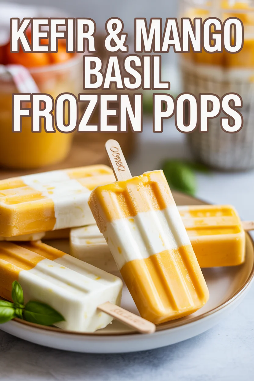 Kefir & Mango Basil Frozen Pops