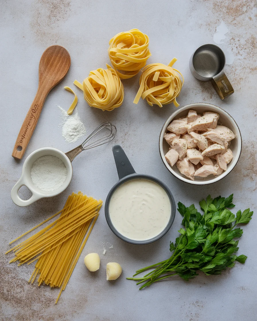 One Pot Chicken Alfredo Pasta