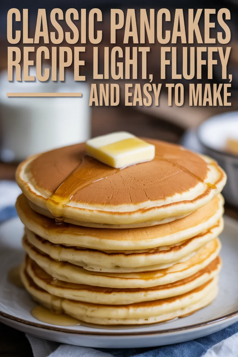 Classic Pancakes Recipe – Light, Fluffy, and Easy to Make