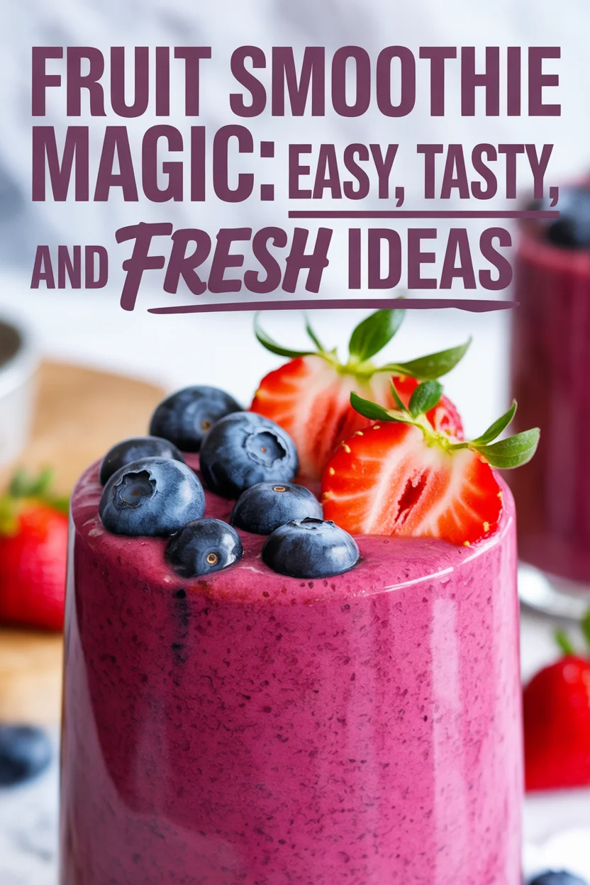 Fruit Smoothie Magic: Easy, Tasty, and Fresh Ideas