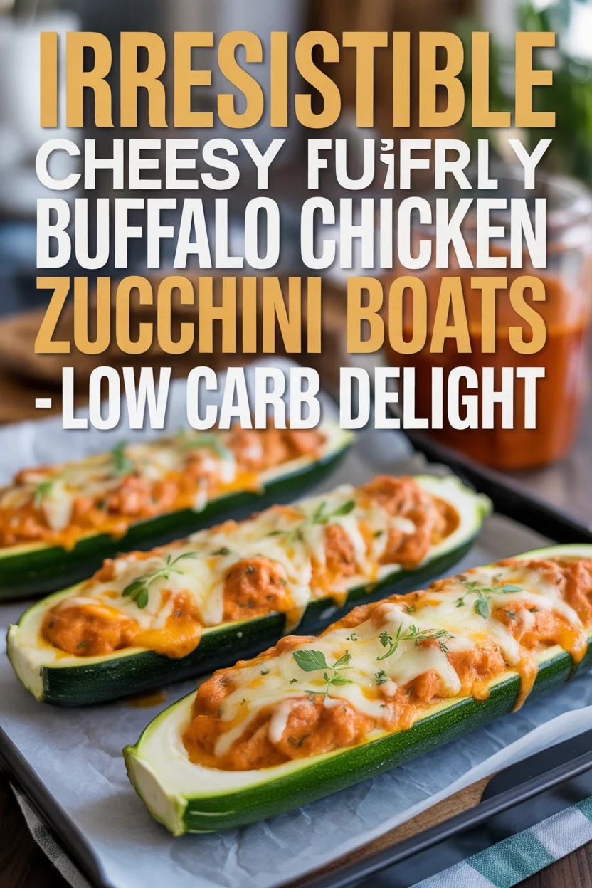 Cheesy Buffalo Chicken Zucchini Boats (Low Carb Comfort Recipe)