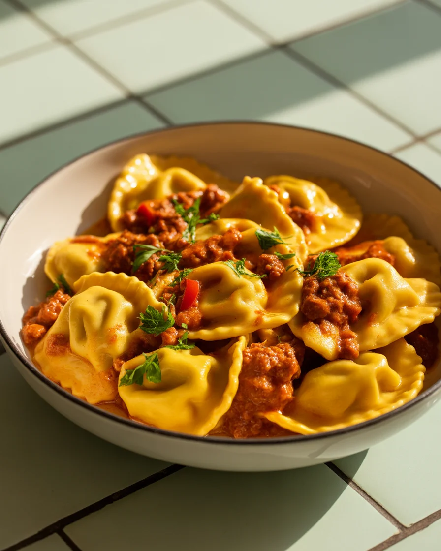 Creamy Cajun Sausage Ravioli – A Delightful Dinner Surprise