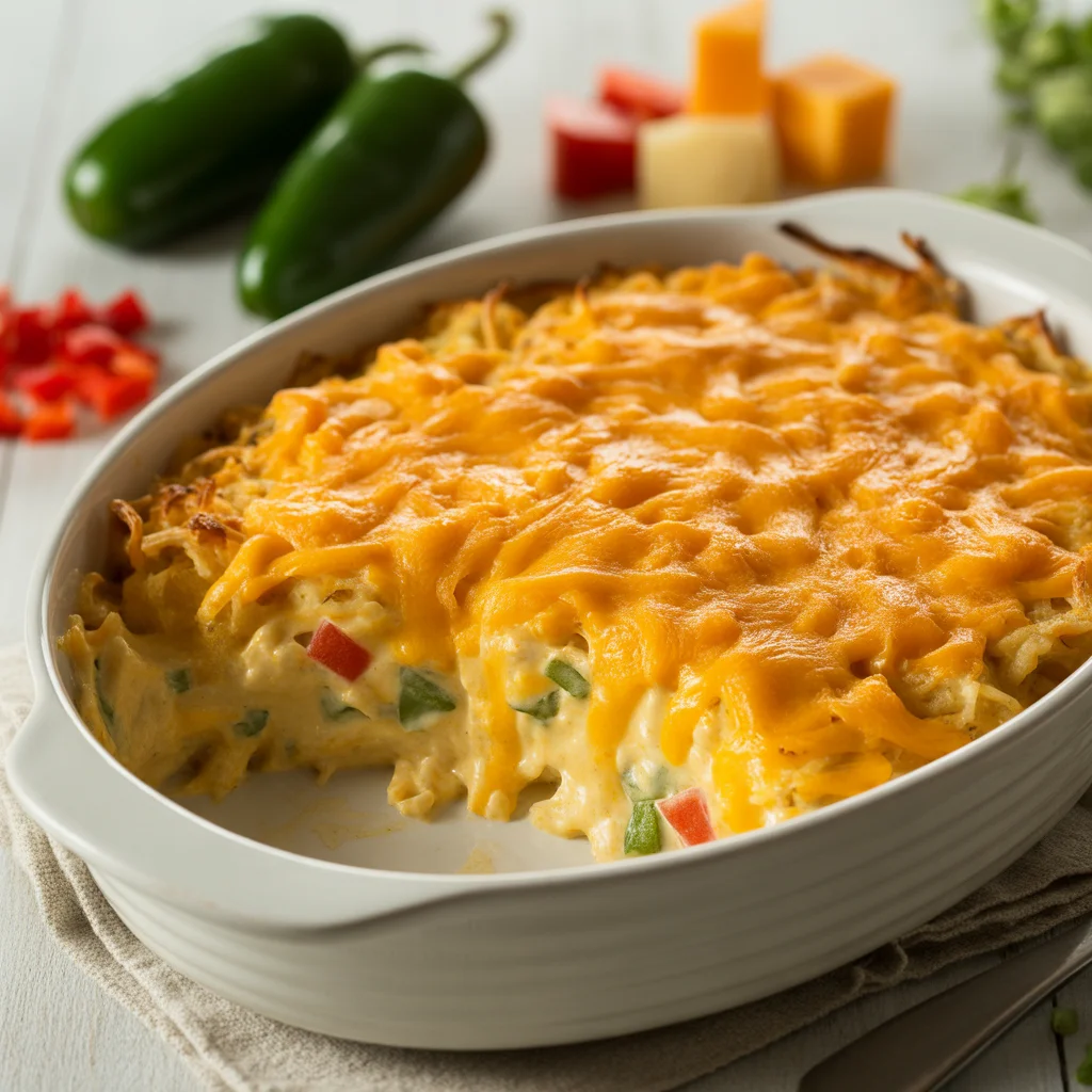 The CHEESIEST Pimento Cheese Hash Brown Casserole