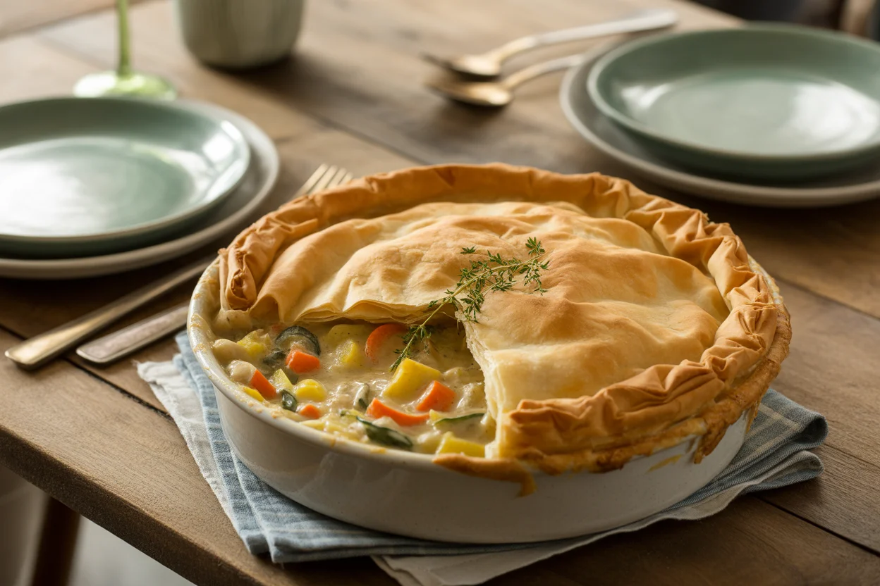 lightened chicken pot pie phyllo crust