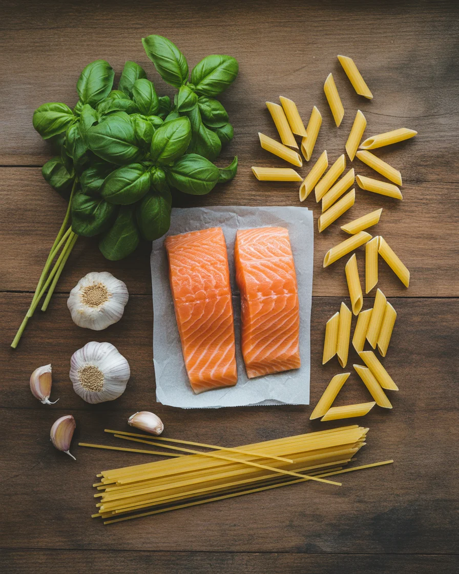 Tasty Salmon Pasta with Homemade Pesto for Busy Weeknights