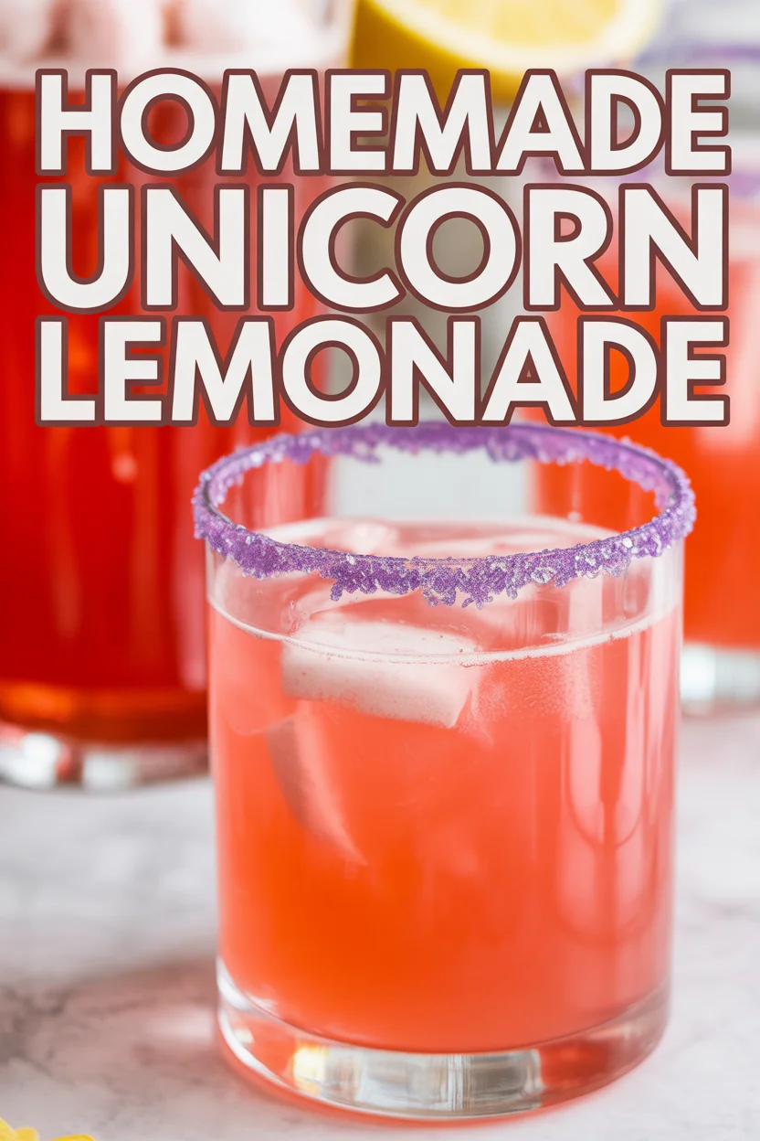 Homemade Unicorn Lemonade