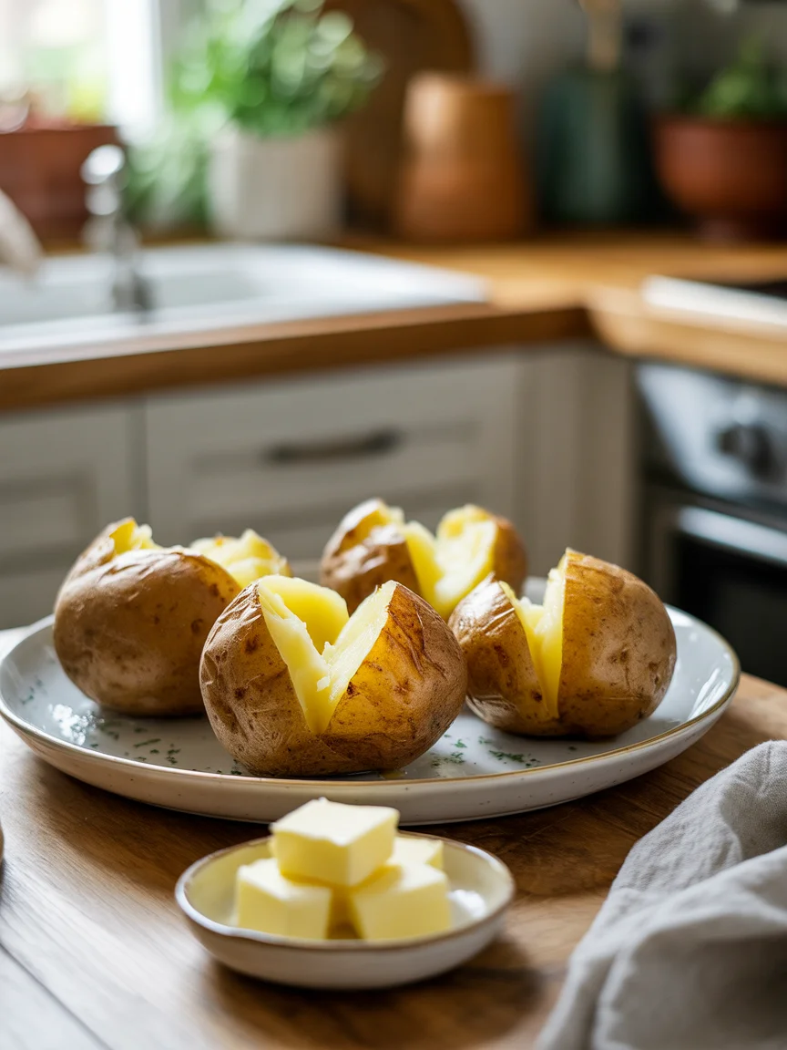 Quick and Easy Baked Potatoes in Microwave and Air Fryer