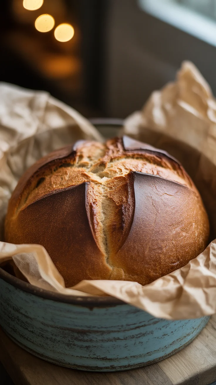 Crusty No Knead Bread