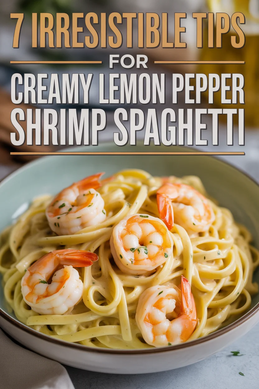 Creamy Lemon Pepper Shrimp Spaghetti