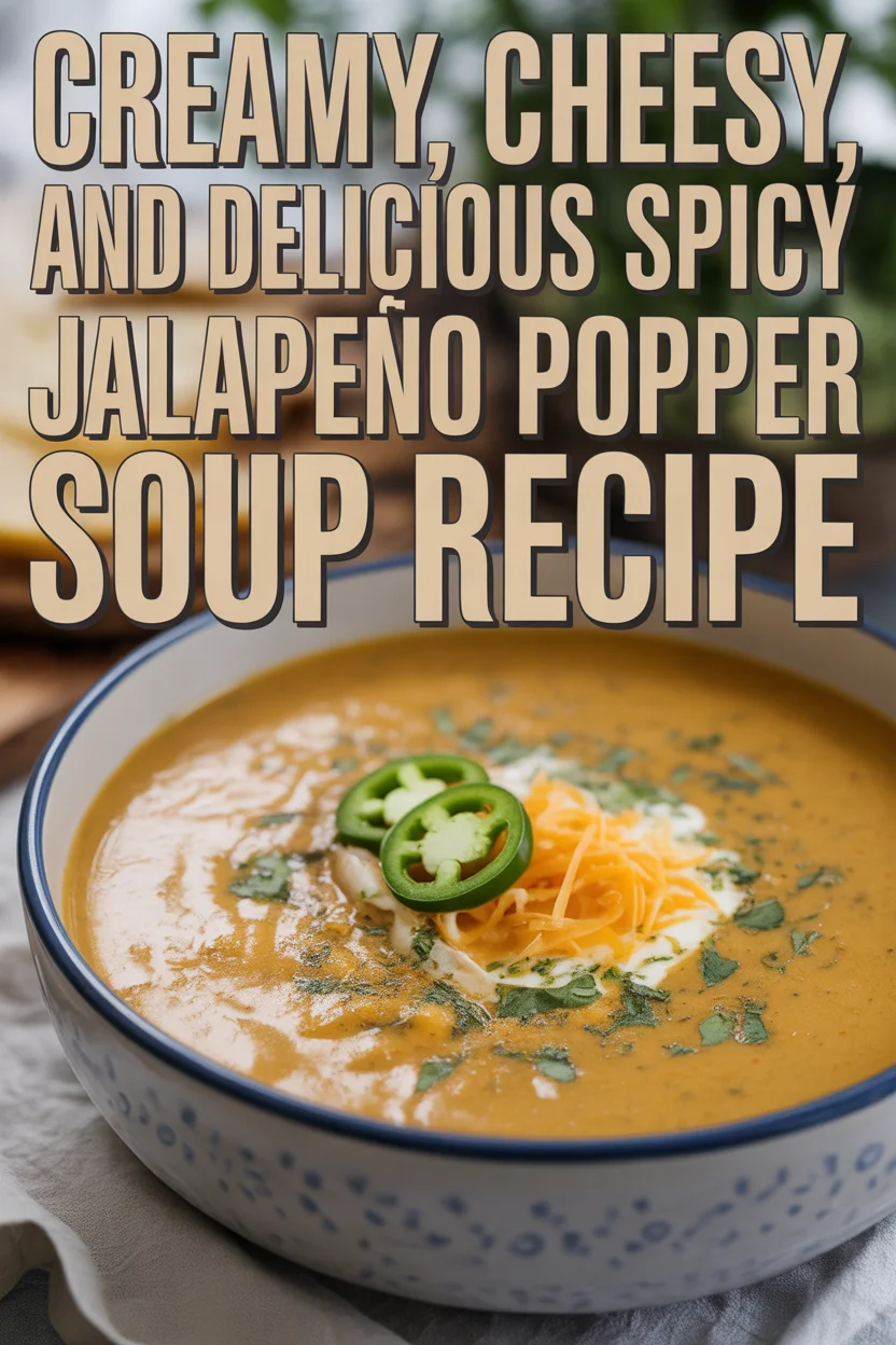 Creamy, Cheesy, and Delicious Spicy Jalape&ntilde;o Popper Soup Recipe