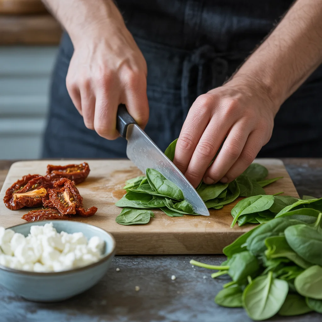 Easy Baked Feta Eggs with Spinach & Tomatoes