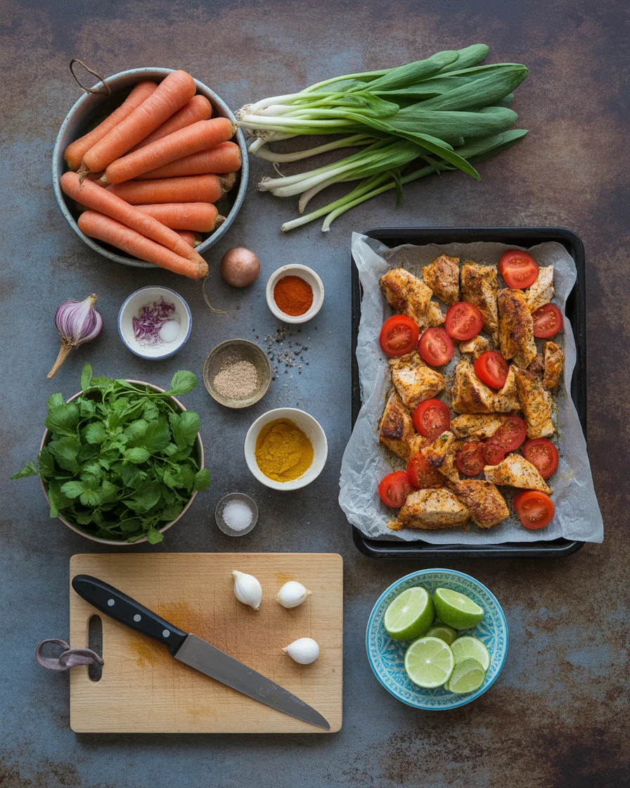 Chicken Shawarma Sheet Pan Dinner