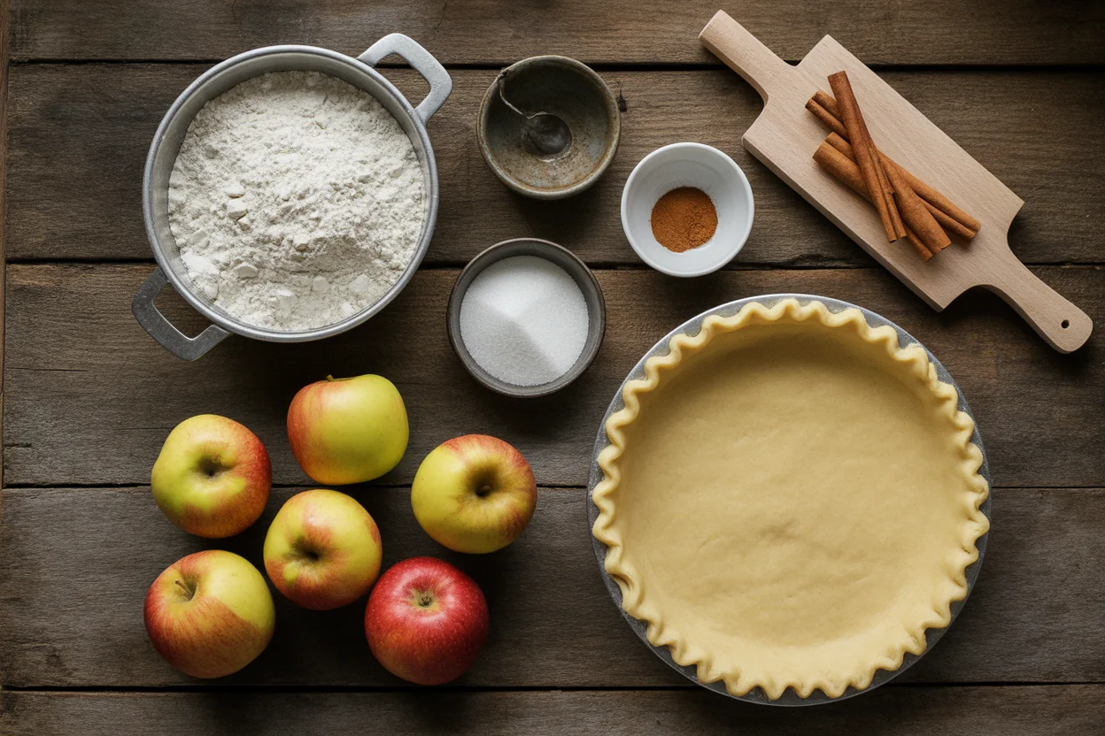 Authentic Classic American Apple Pie Made with Fresh Apples 8 classic American apple pie with fresh apples