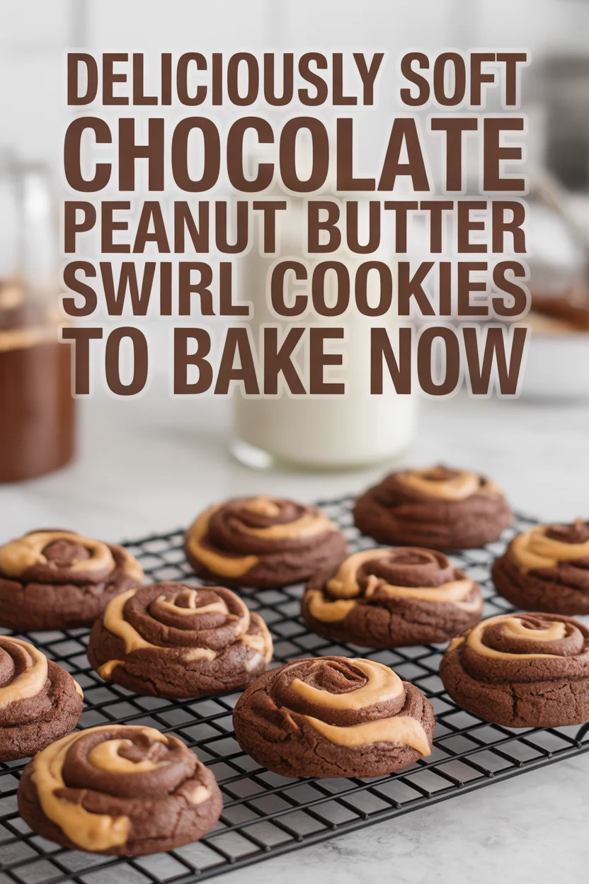 chocolate peanut butter swirl cookies