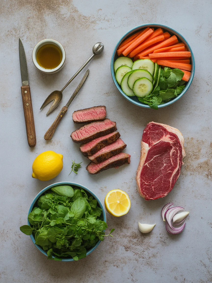 Mediterranean steak bowl