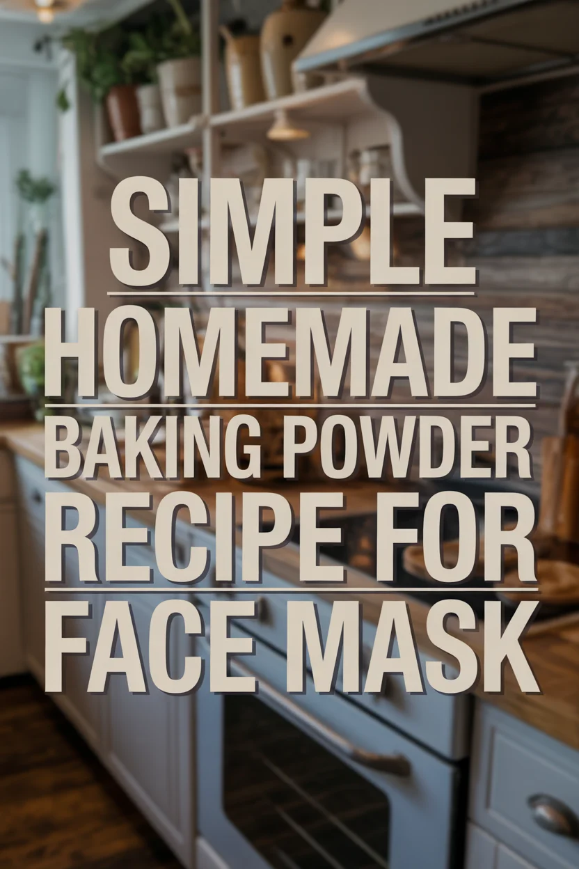 A Pinterest style image for simple homemade baking powder recipe for face mask