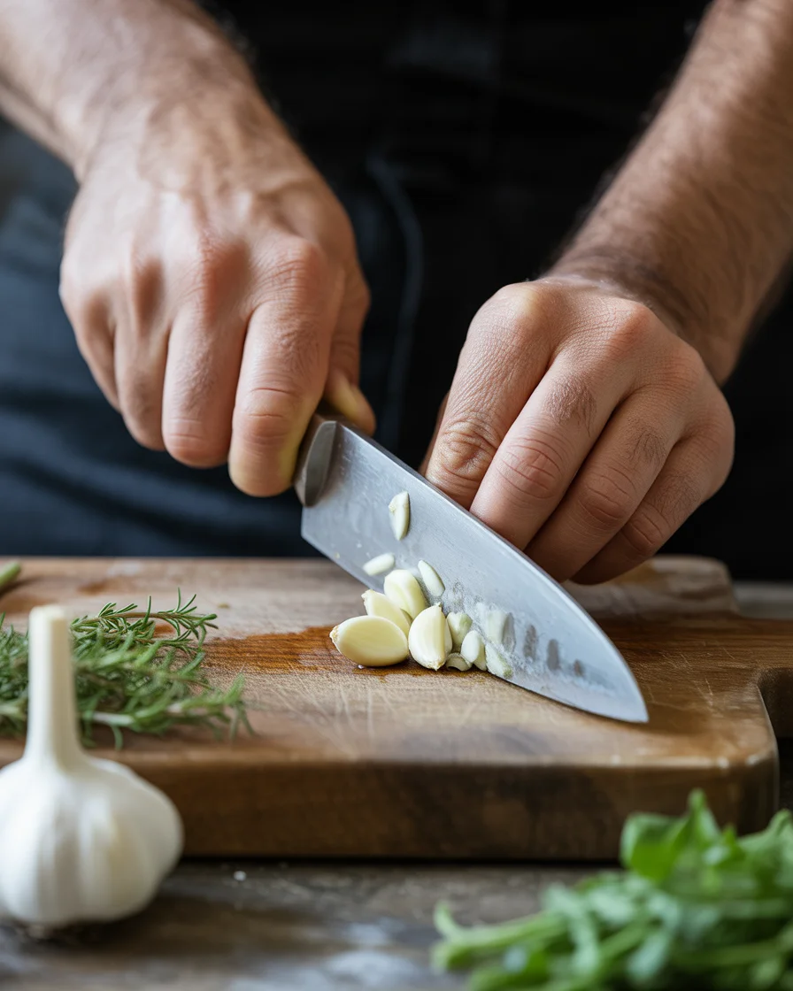 Lemon-Garlic Sea Bass with Creamed Spinach