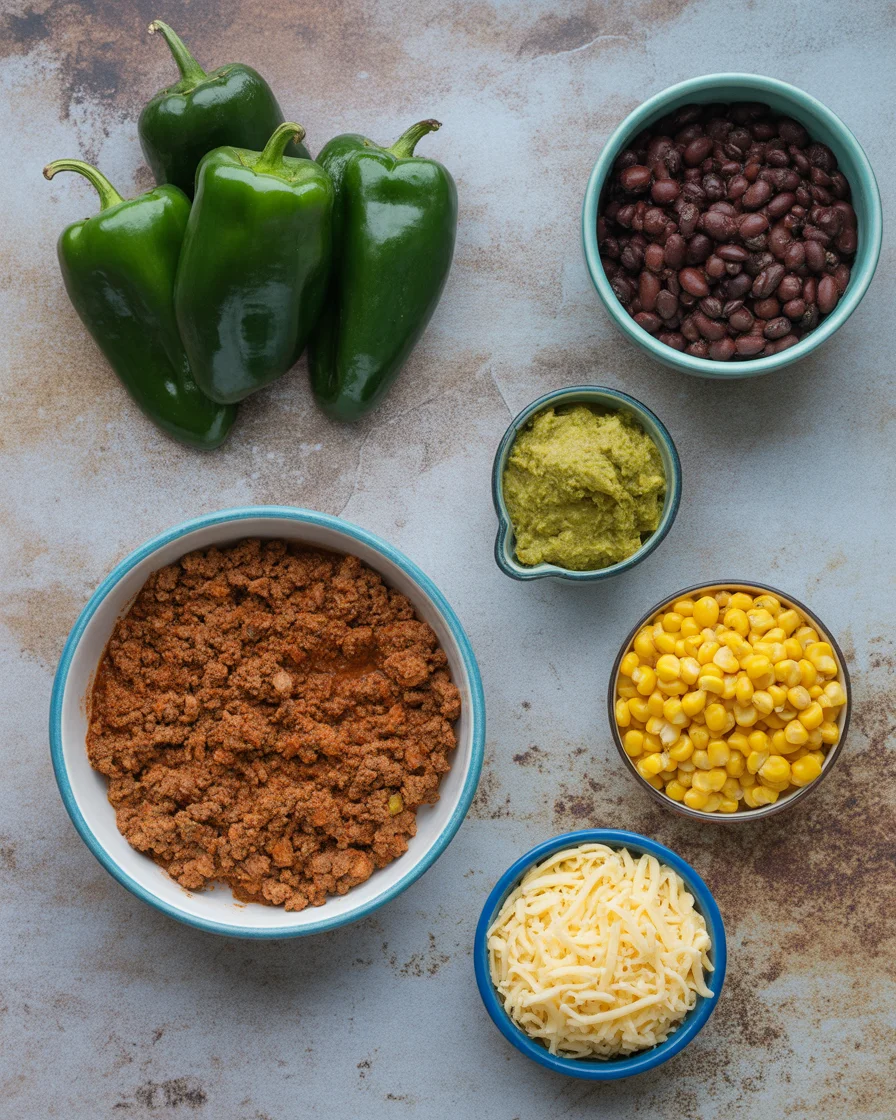 Taco-Stuffed Poblano Peppers