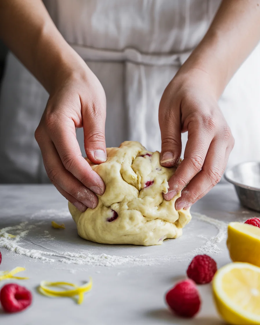 Ridiculously Easy Lemon Raspberry Scones