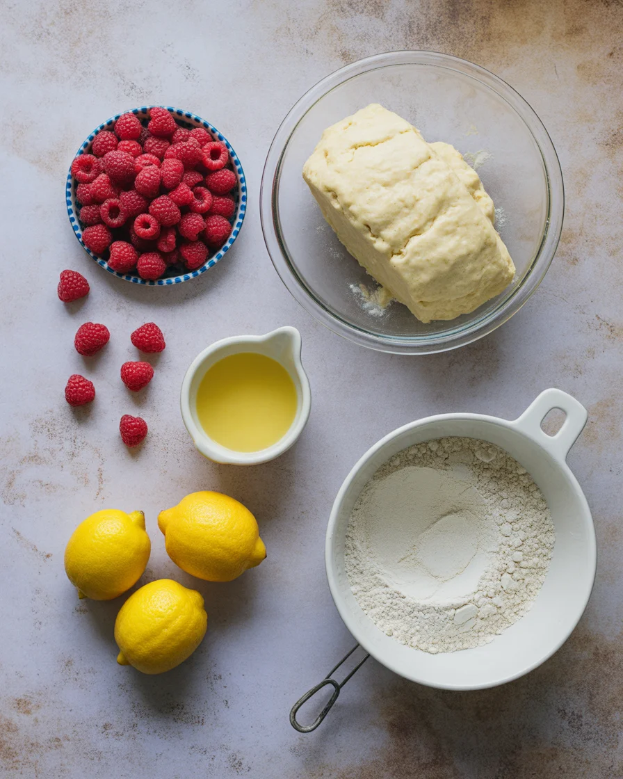 Ridiculously Easy Lemon Raspberry Scones