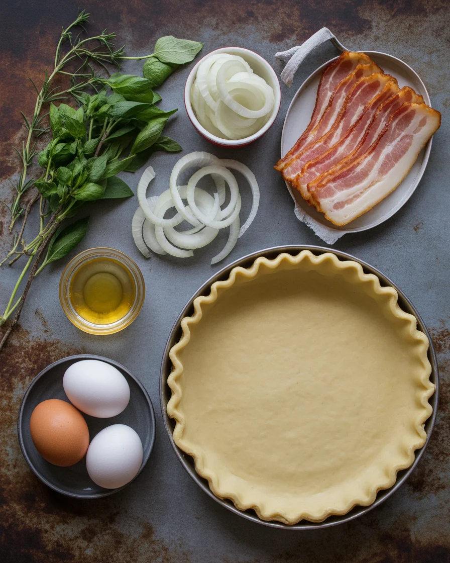 Caramelized Onion and Bacon Quiche