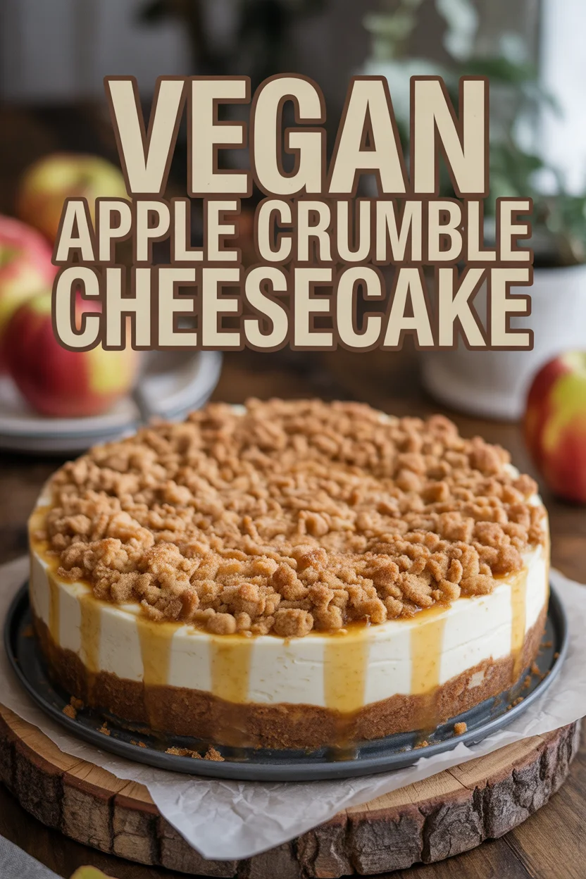 Vegan Apple Crumble Cheesecake