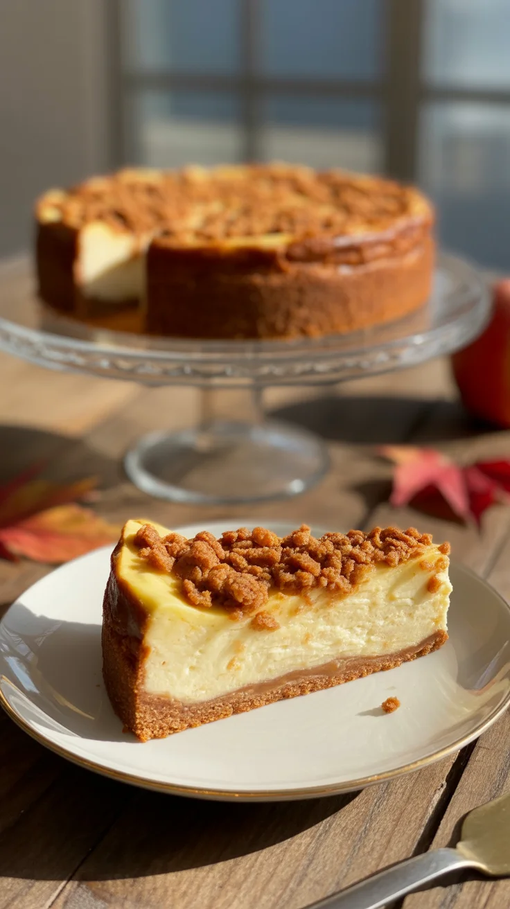 Vegan Apple Crumble Cheesecake