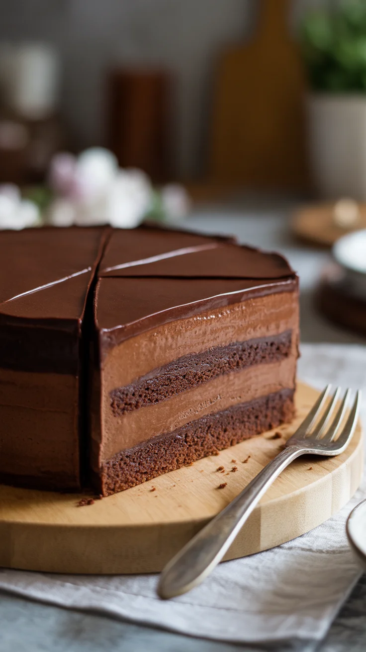 Vegan Chocolate Mousse Cake