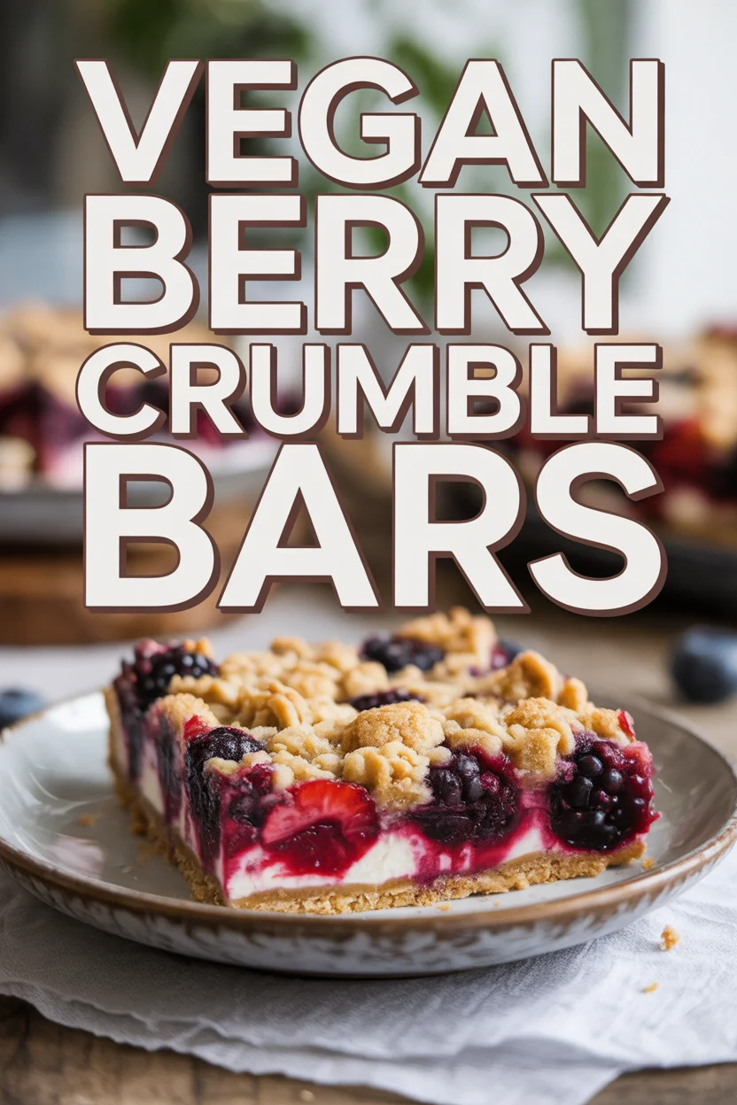 Vegan Berry Crumble Bars
