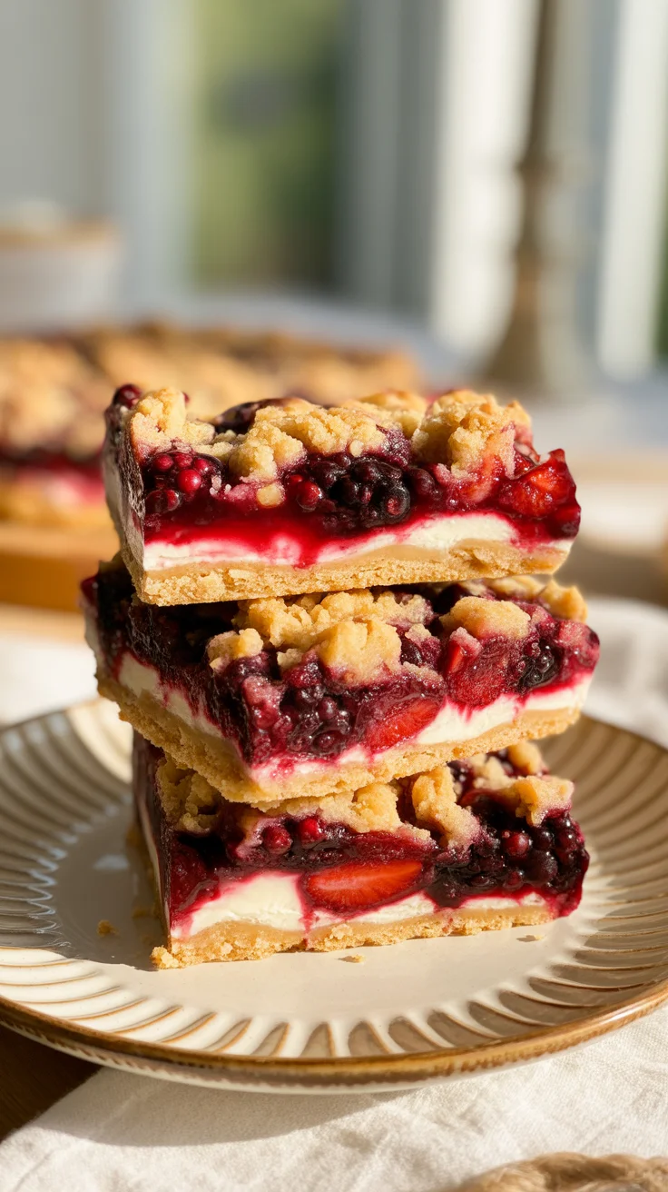 Vegan Berry Crumble Bars