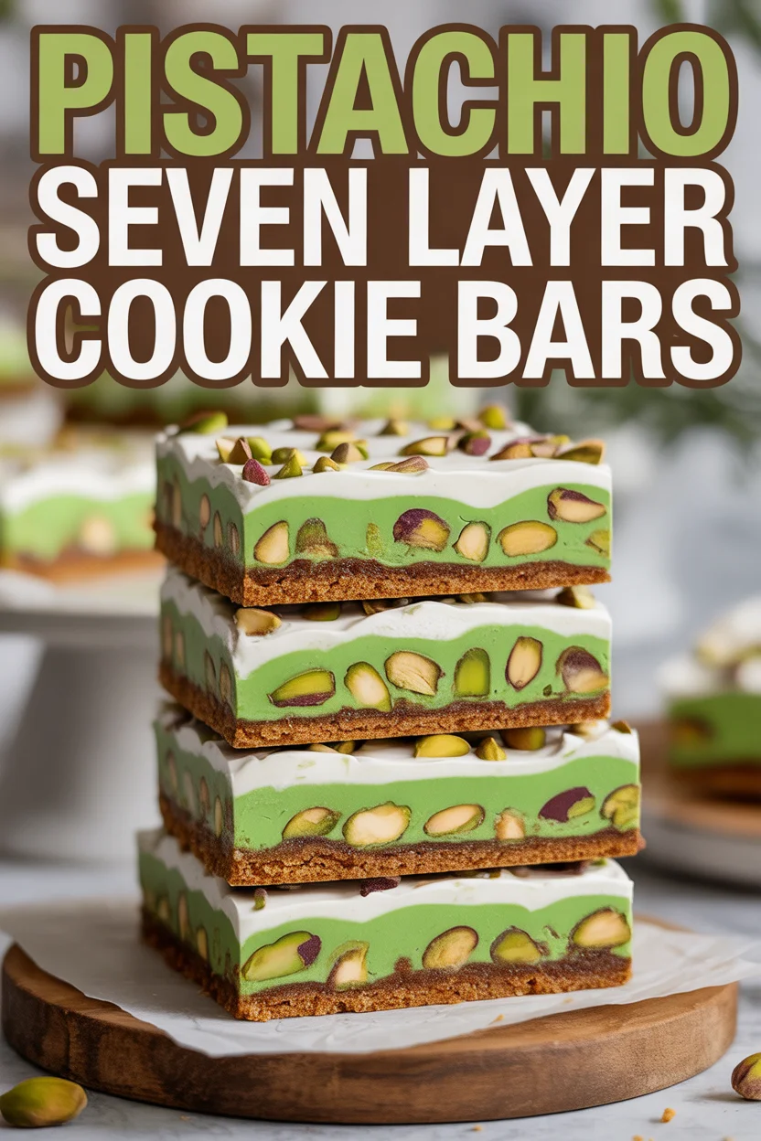 Pistachio Seven Layer Cookie Bars