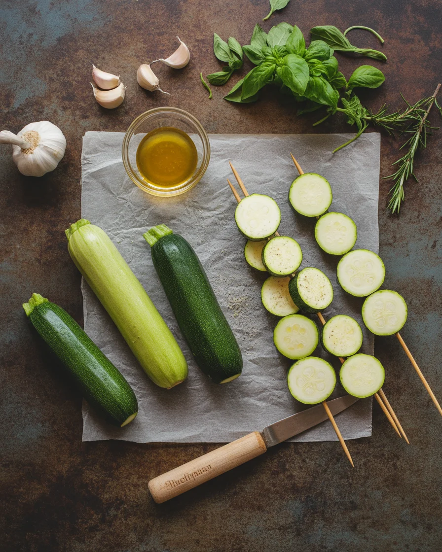 Garlic Butter Zucchini Skewers