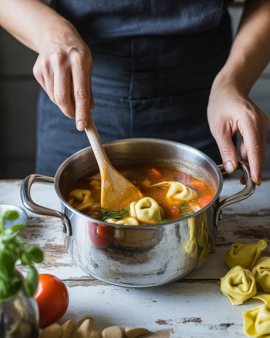 Deliciously Comforting Spinach Tortellini Soup