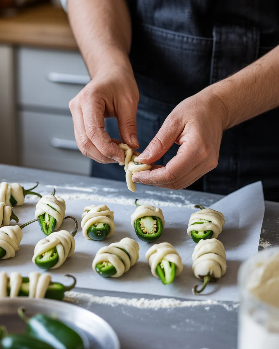 Delicious Mummy Jalapeno Poppers for Halloween
