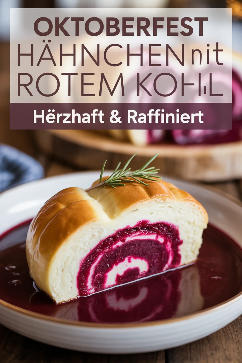 Oktoberfest Hähnchen mit rotem Kohl