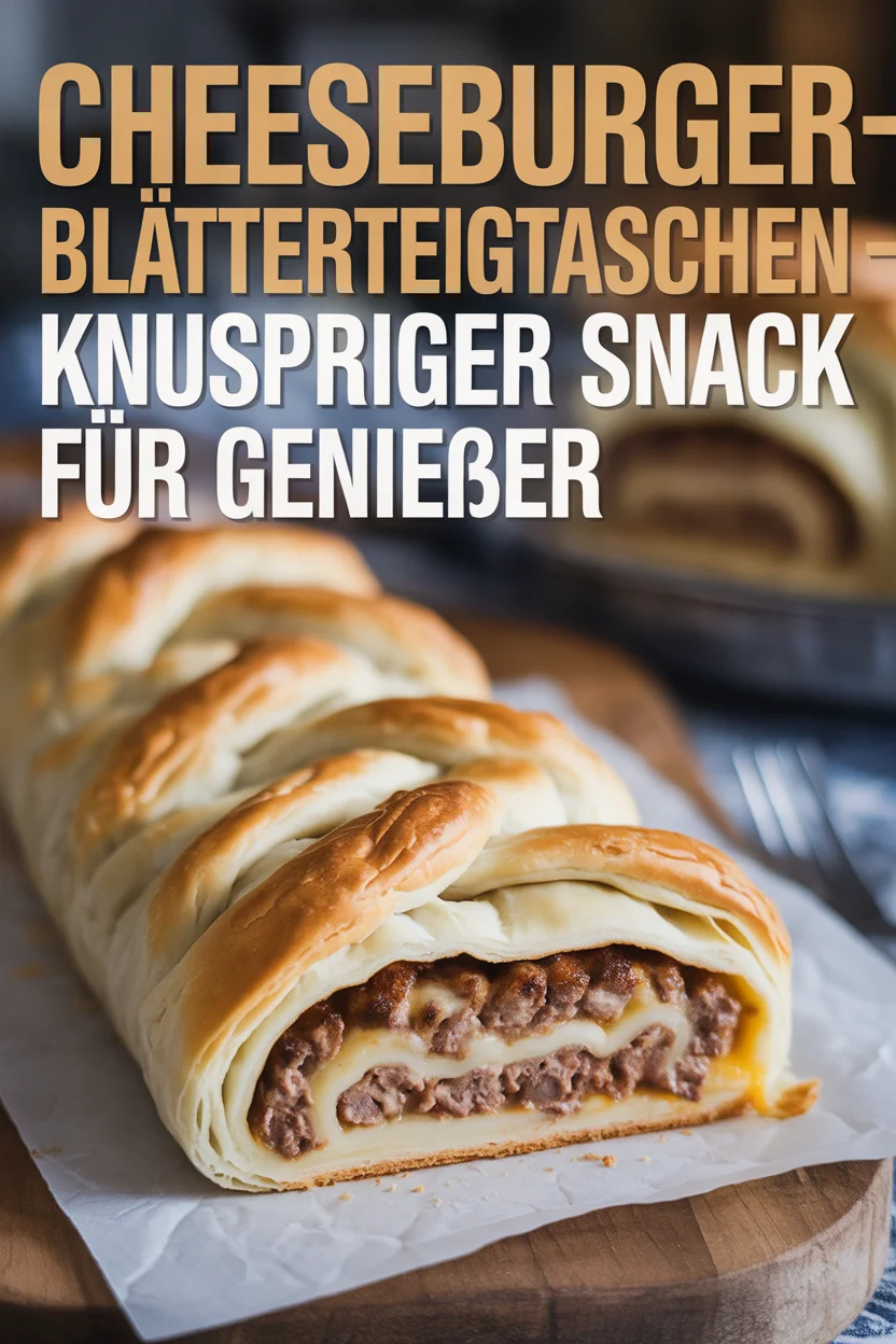 Cheeseburger-Blätterteigtaschen – Knuspriger Snack für Genießer