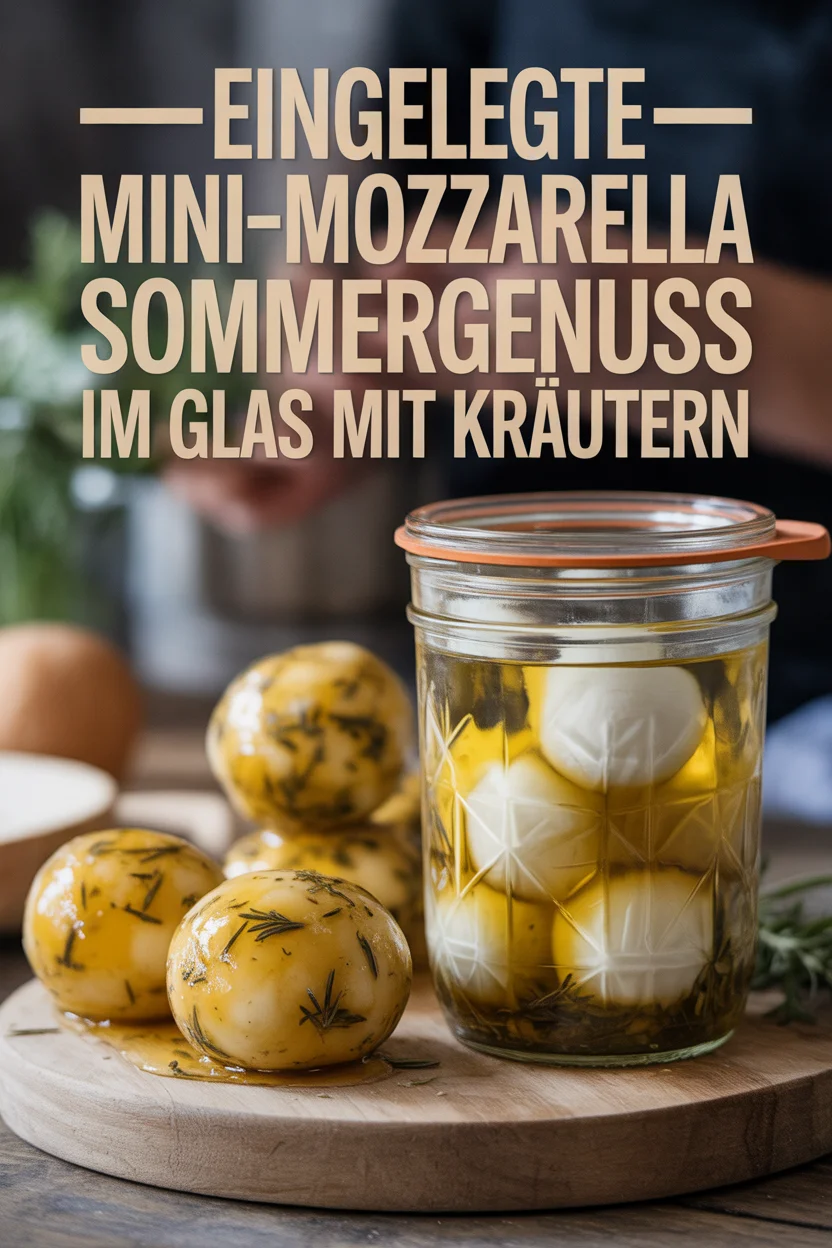 Eingelegte Mini-Mozzarella – Sommer im Glas, mit Kräutern & Liebe konserviert
