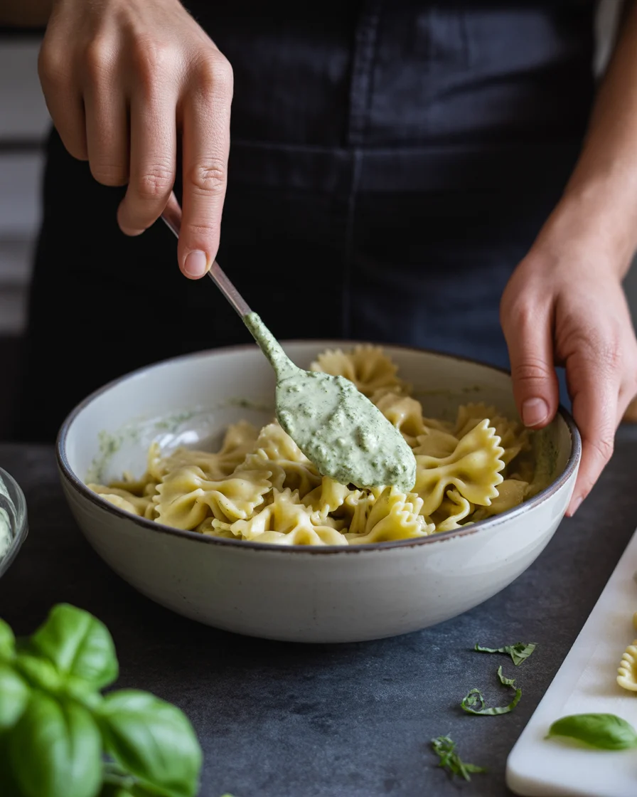 Creamy Basil Pasta Salad