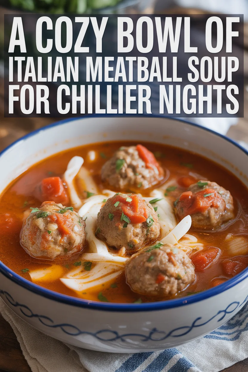 A Cozy Bowl of Italian Meatball Soup for Chillier Nights