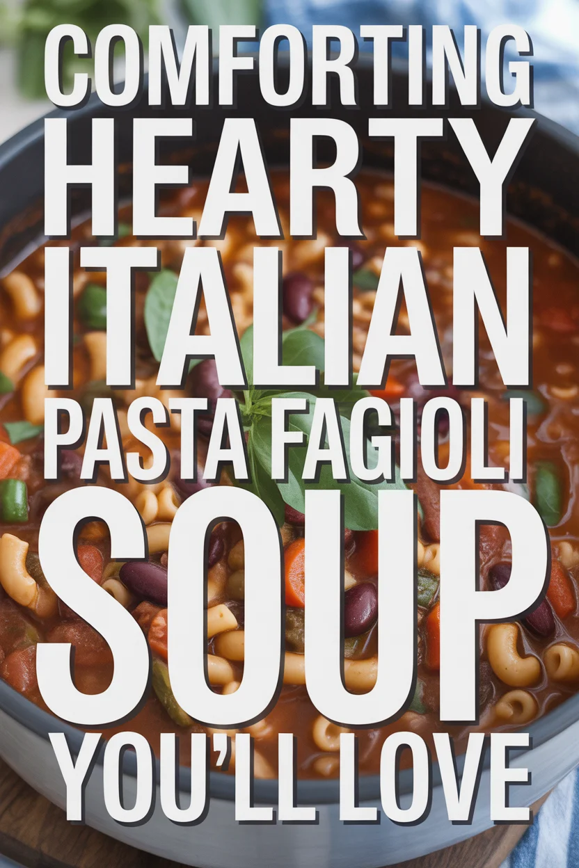 Hearty Italian Pasta Fagioli Soup