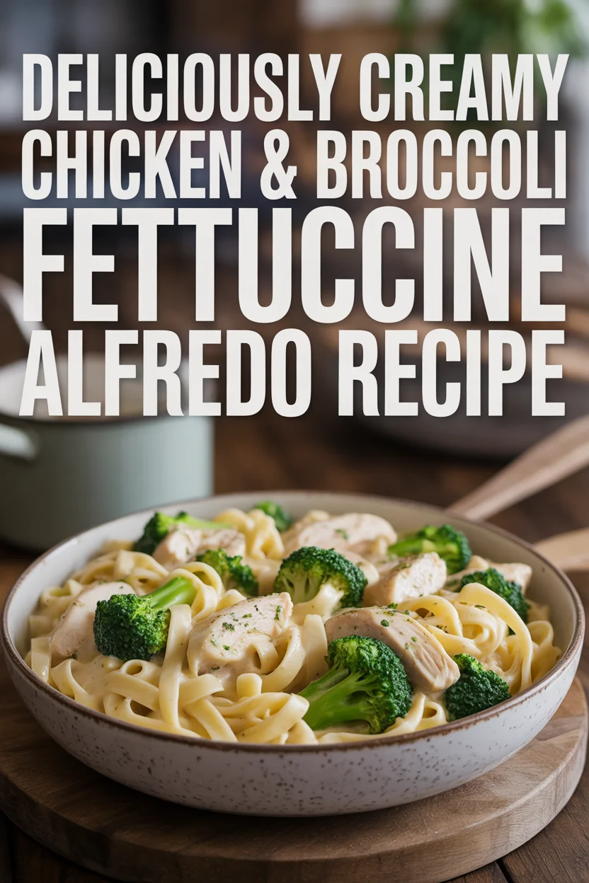 Creamy Chicken & Broccoli Fettuccine Alfredo