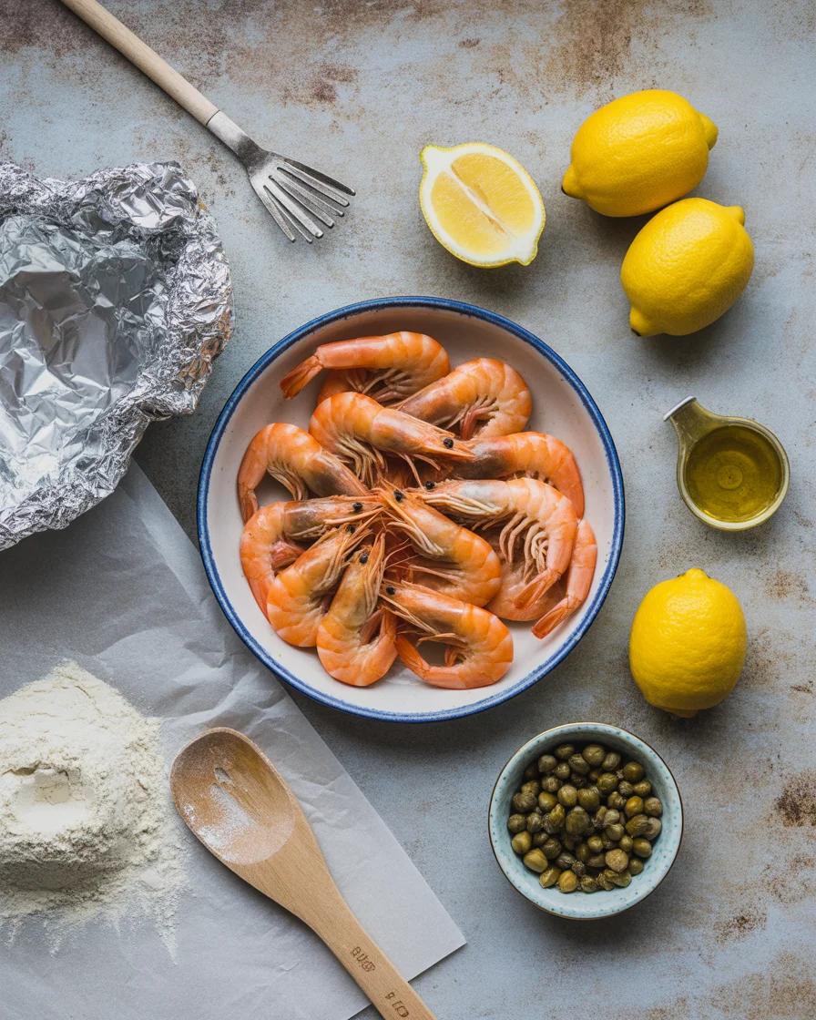 Paleo Shrimp Piccata Foil Packets