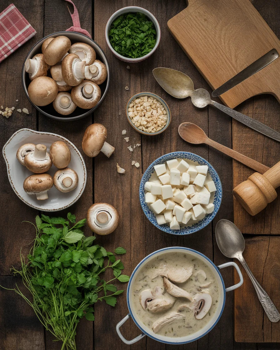 Warm & Cozy Creamy Chicken and Mushroom Soup Recipe to Savor