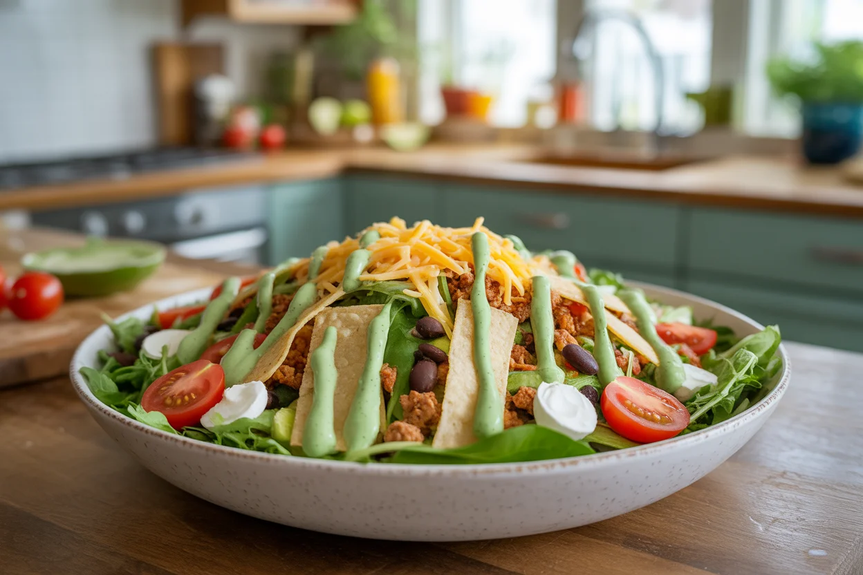 Easy and Delicious Ground Turkey Taco Salad Healthy Recipe
