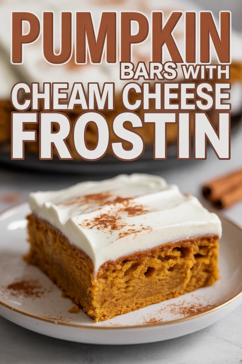 Pumpkin Bars with Cream Cheese Frostin
