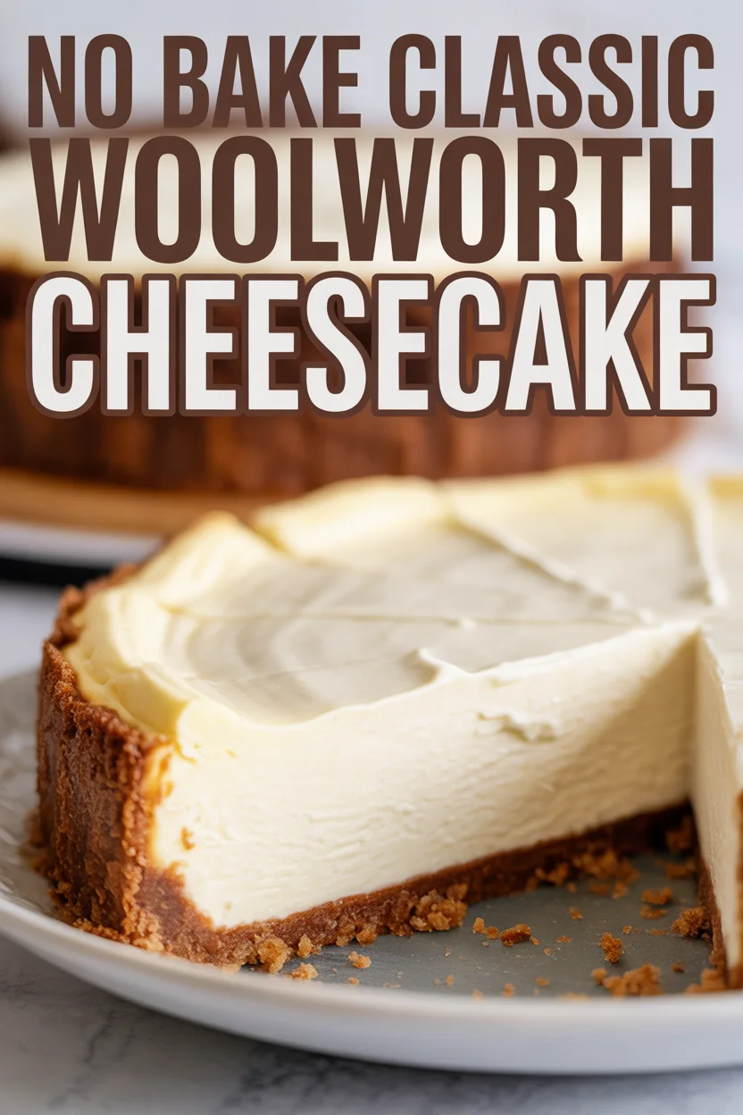 No Bake Classic Woolworth Cheesecake