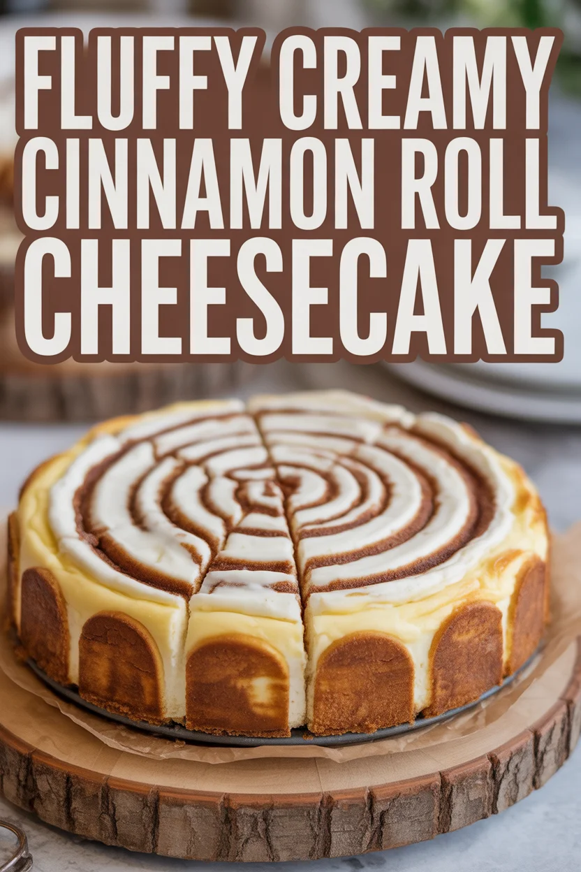 Fluffy Creamy Cinnamon Roll Cheesecake