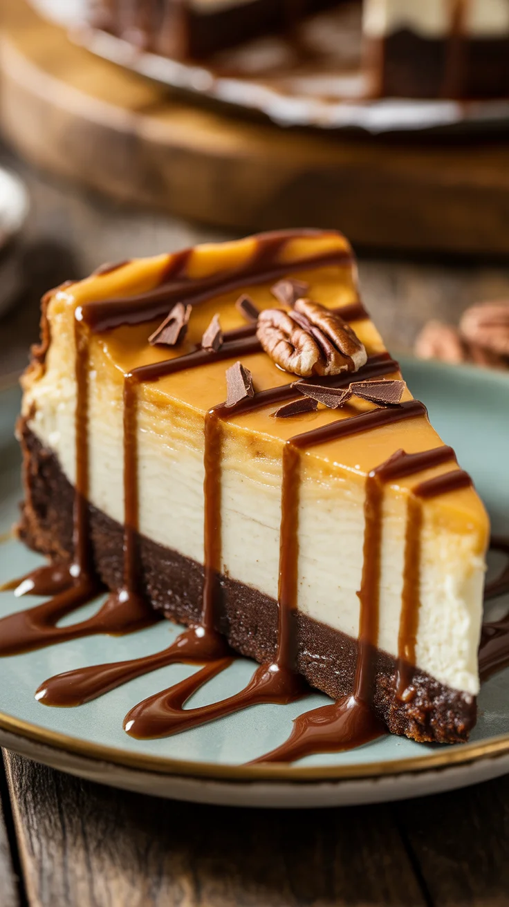 Caramel Brownie Cheesecake