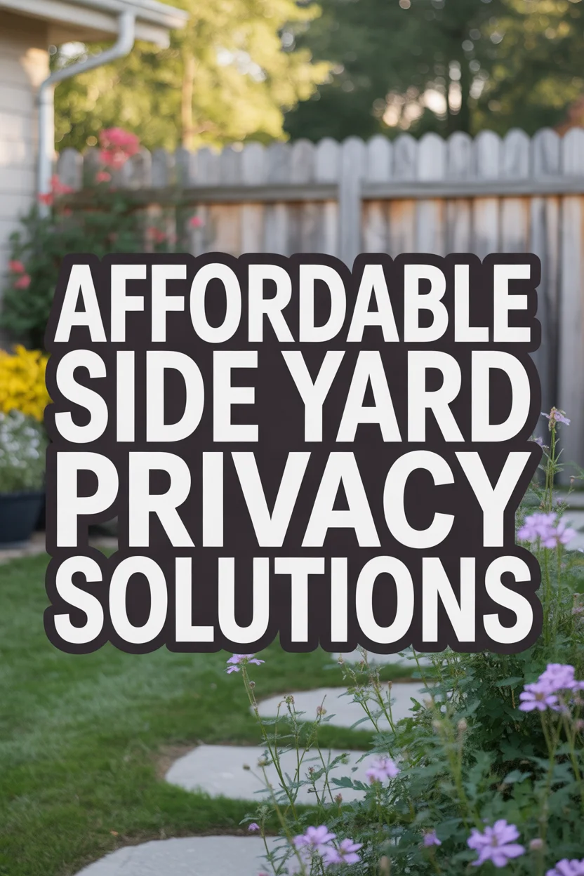 Cheap side yard privacy solutions for family backyards